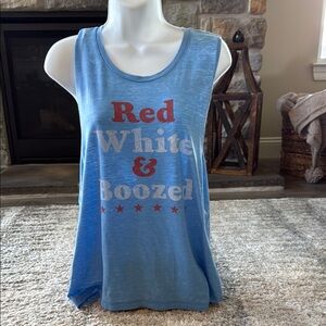 Express Red White & Boozed 4th of July Tank